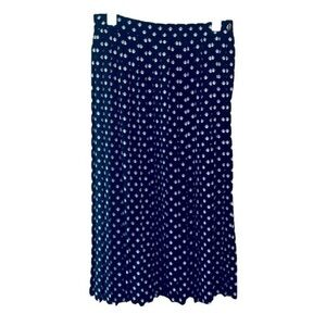 Vintage Josephine Chaus Crown Print Pleated Skirt Size 10